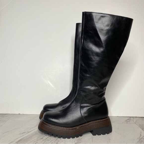 Free People Rhodes Chunky Platform Black Tall Boot 10 - Picture 15 of 15